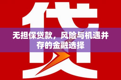 张家界无担保贷款，风险与机遇并存的金融选择