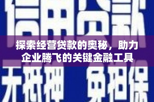张家界探索经营贷款的奥秘，助力企业腾飞的关键金融工具