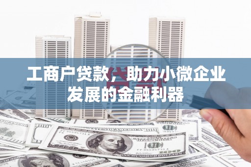 张家界工商户贷款，助力小微企业发展的金融利器
