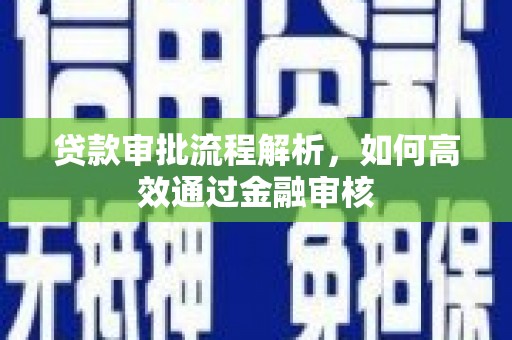 张家界贷款审批流程解析，如何高效通过金融审核