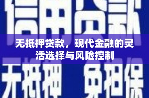 张家界无抵押贷款，现代金融的灵活选择与风险控制