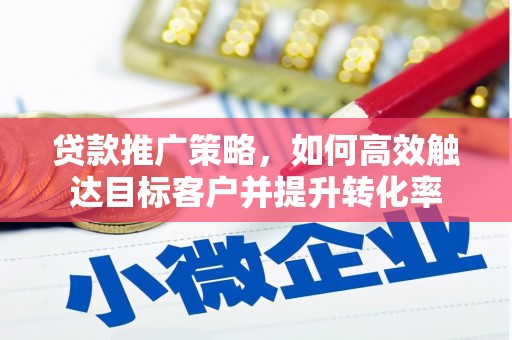 张家界贷款推广策略，如何高效触达目标客户并提升转化率