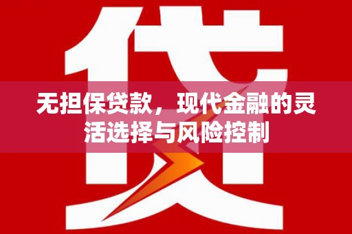 张家界无担保贷款，现代金融的灵活选择与风险控制