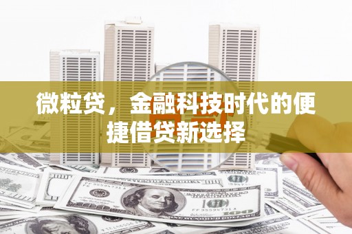 张家界微粒贷，金融科技时代的便捷借贷新选择