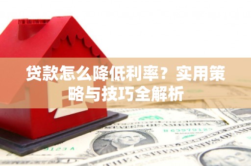 张家界贷款怎么降低利率？实用策略与技巧全解析